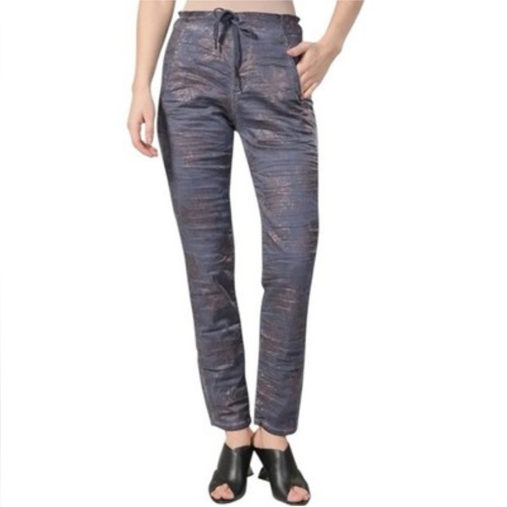NWT Alembika Iconic Stretch Jeans Rust Blue Print Size US 14-16 | Alembika 5